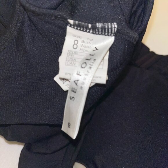Seafolly Collective Cap Sleeve One Piece in Black Size 4 - Picture 5 of 6